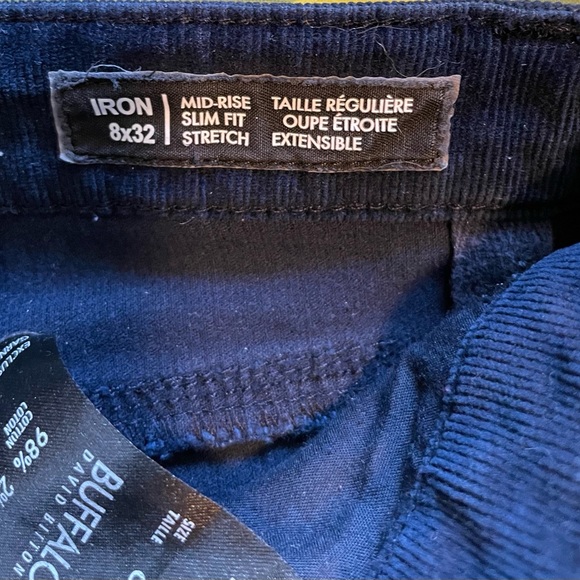 Buffalo corduroy, navy, mid-rise,slim fit stretch, size 8/32 - Picture 4 of 4